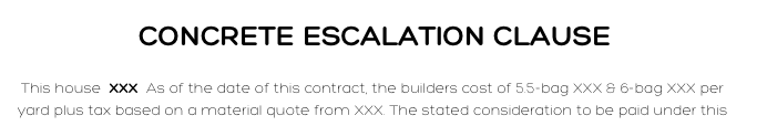 Escalation Clauses