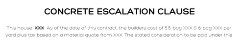 Escalation Clauses