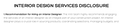Interior Design Disclosure & Target Selection Dates